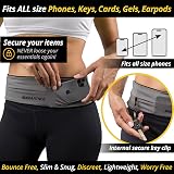 Build & Fitness Running Belt Flip Waist Phone Holder Key Clip view 2