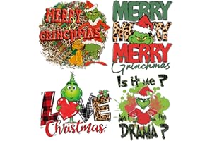 BABOIES Christmas Iron on Decals Transfer, Funny Christmas Heat Transfer Stickers Iron on Patches for Clothes T-Shirts Pillow Cover Hoody Bag Xmas DIY Craft Supplies Vinyl Stickers