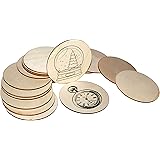 50x Holzscheiben 5cm - Runde Holzplatten Für Basteln & Dekoration