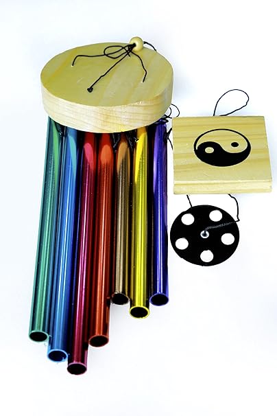 Skynet Wind Chimes for Home Positive Energy 7 Pipe Multi Color Wind Chimes with Good Sound-Feng Shui Wind Chimes for Balcony