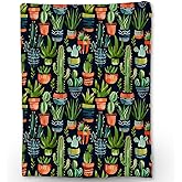 Ti Caldi Funny Cactus Blanket, Soft Flannel Throw Blanket for Couch, Bed, Travel, Living Room & Home Decor, Cozy Lightweight Warm Fluffy Fuzzy Blankets for Adults Kids Women 60×50 in