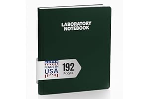 Scientific Notebook Company Flush Trimmed, Model #2001 Research Laboratory Notebook, 192 Pages, Smyth Sewn, 9.25 X 11.25, 4x4 Grid (Green Cover)
