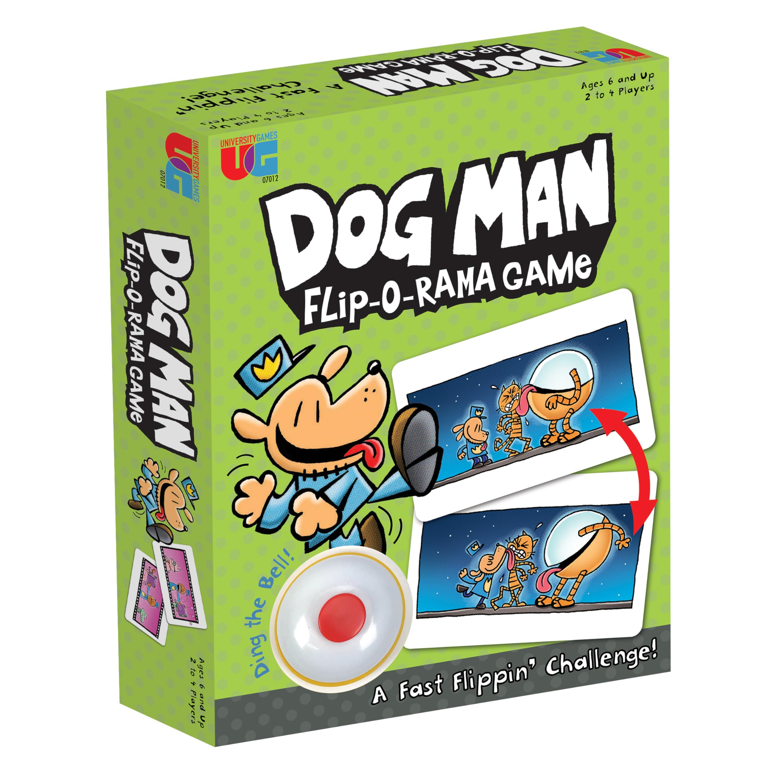 University Games Dog Man: The Flip-O-Rama Game – Family Game for 2–4 Players, Ages 6+