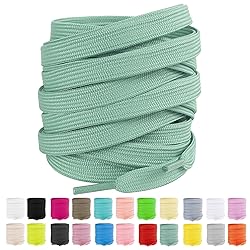 LUOFMISS 2 Pairs Flat Shoe Laces 5/16" Athletic