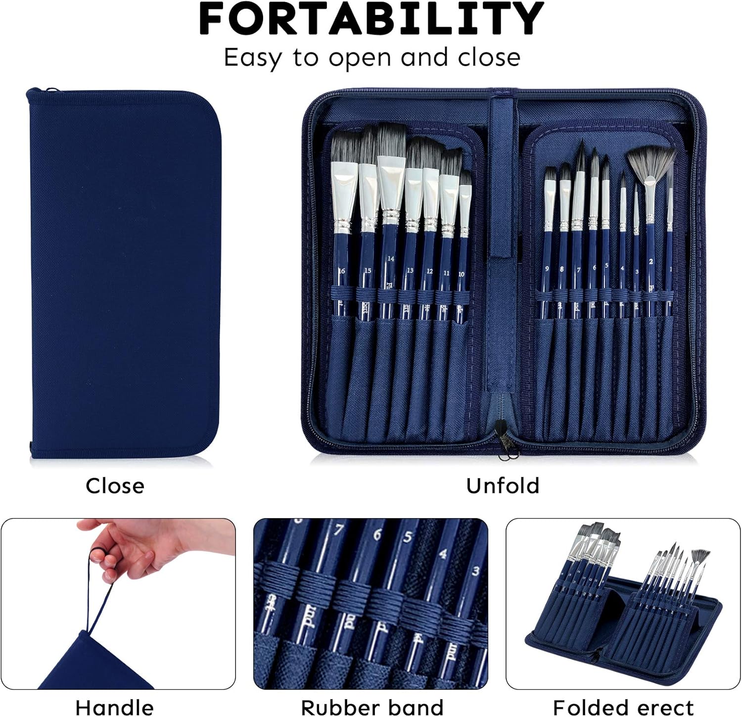 Acrylic Paint Set, 49 Piece Painting Supplies Set, Includes 24 Acrylic Paints, 16 Painting Brushes with Case, Paint Knife, Art Sponge and Canvas, Palette- Deluxe Acrylic Paint Kit for Artists, Students