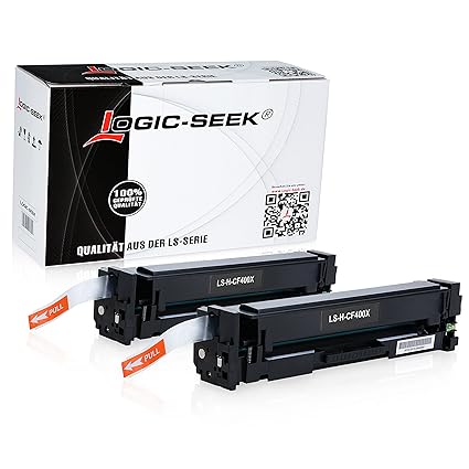 2 Logic-Seek Toner kompatibel zu HP CF400X für HP Laserjet Pro MFP M277dw, MFP M277n, MFP M274n, M252dw, M250 Series - 201X -