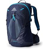 Gregory Maya 25L Women's Day Hiking Backpack, One Size Fits All, Storm Blue | Breathable comfort, Independent zippered pocket with SpeedClip hydration hanger, Front durable stretch mesh stuff pocket