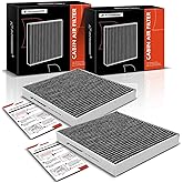 A-Premium 2-PC Cabin Air Filter with Activated Carbon Compatible with Audi A3, A3 Quattro, Q3, S3, TT Quattro & Volkswagen Go