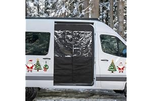 Vanhoxcci Van Side Door Insulated Curtain Fit for Mercedes Sprinter 2007-2025 High Roof, Privacy Thermal Chill Cover with Auto-Close Magnets, Keep Heat in & Cold Out, for Van Life