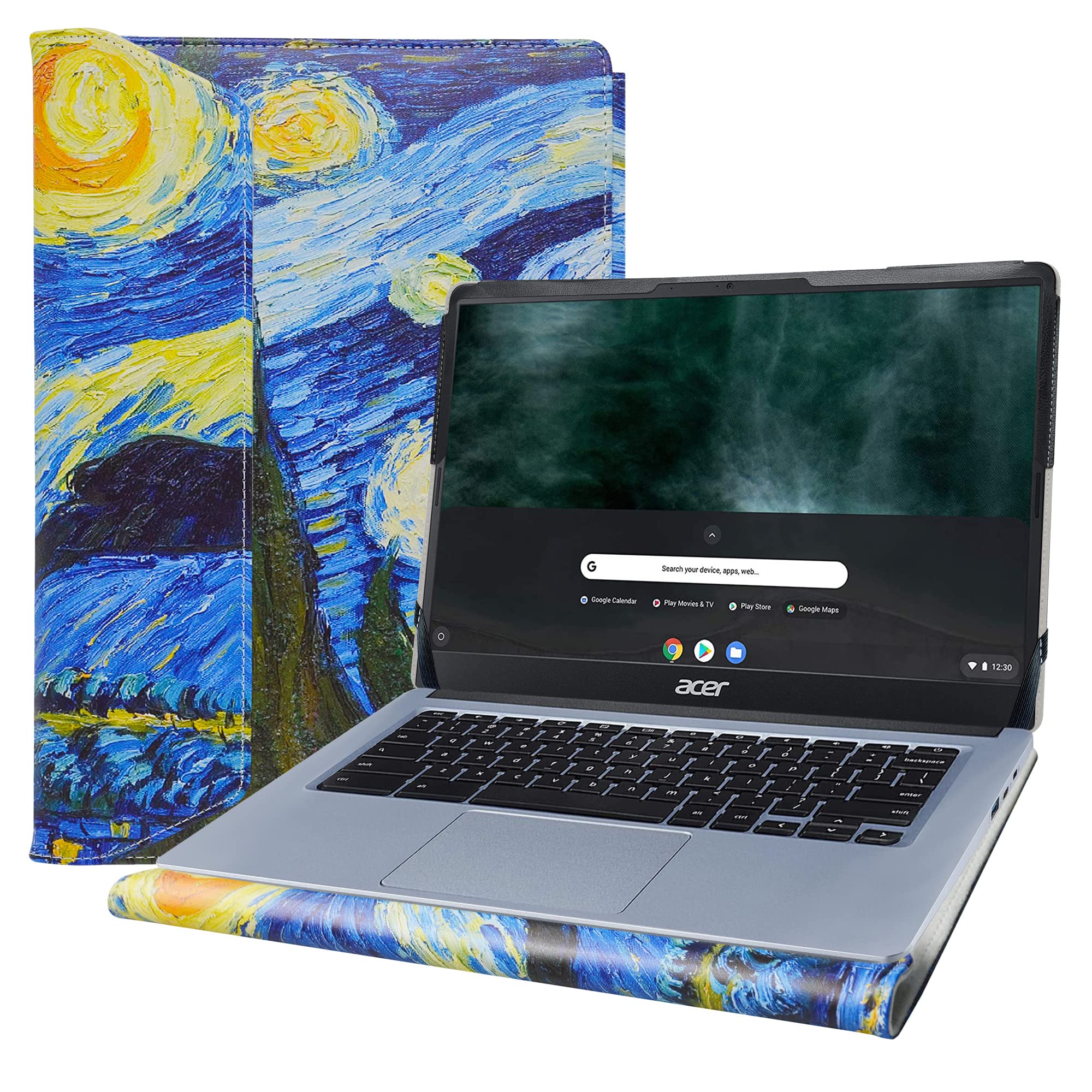 Alapmk Protective Case for 17.3" Acer Chromebook 317 CB317-1H CB317-1H-C994 Laptop[Warning : Not fit Acer Chromebook 314 315],Starry Night
