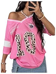 SOLY HUX Women's Y2k Leopard Number Graphic