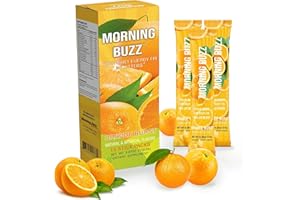 Morning Buzz Energy Powder Drink - Energy Boost Drink Mix - Sugar-Free Energy with Antioxidants - Morning Kickstart and Sports Nutrition Endurance Product - 15 Servings, Orange Burst, 4 Ounces