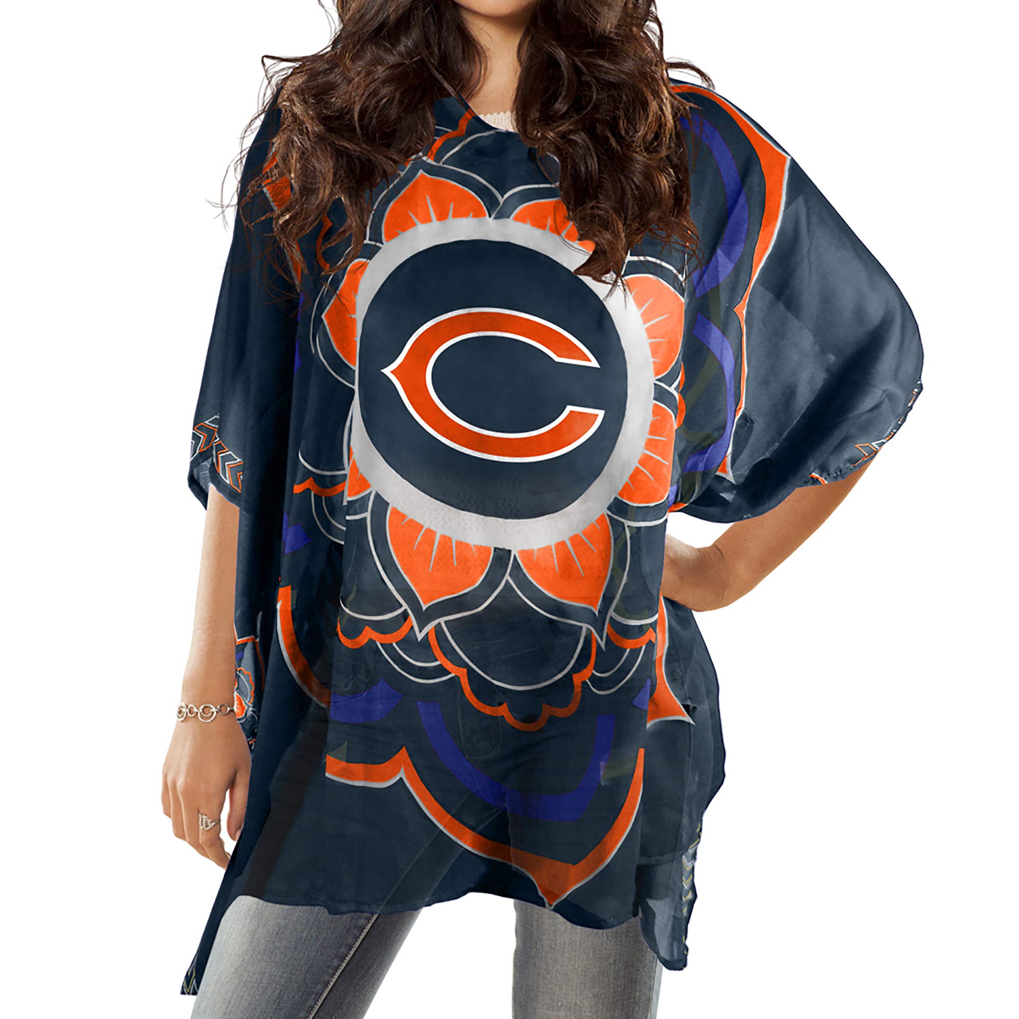 Little Earth Productions Littlearth NFL Sheer Caftan with Flower Design