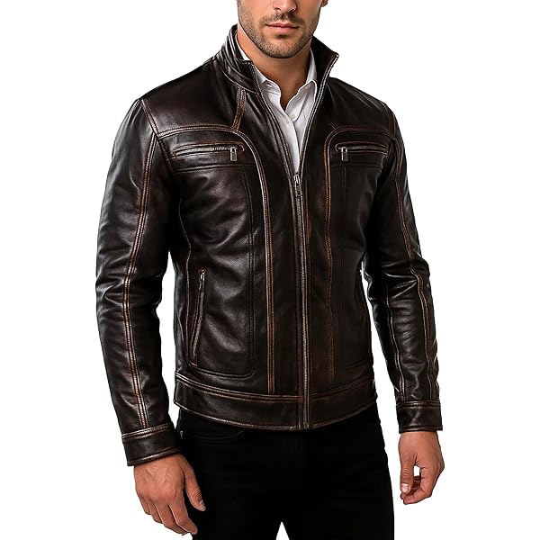 ジャケット・アウター Dapania Amazon.com: III-Fashions Men's Motorcycle Red Stripes Black