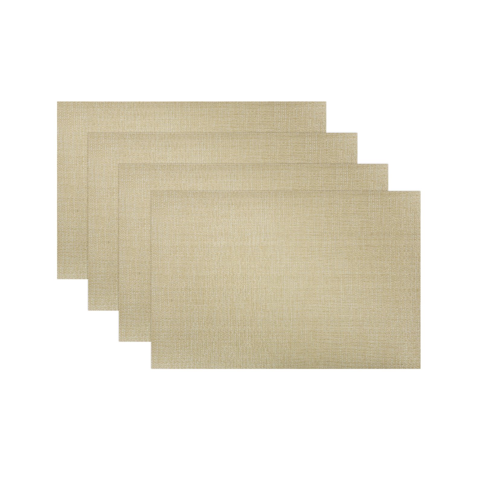 XSS 4 Table Placemats 45 x 30cm Rectangle Wipe Clean Tableware - Latte Table Mats