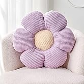 Kcvvcr Flower Throw Pillow, Soft Lavender 14.9" Shaped Floor Pillow for Home Decor, Cute Aesthetic Plush Decorative Pillows for Bed, Sofa, Couch