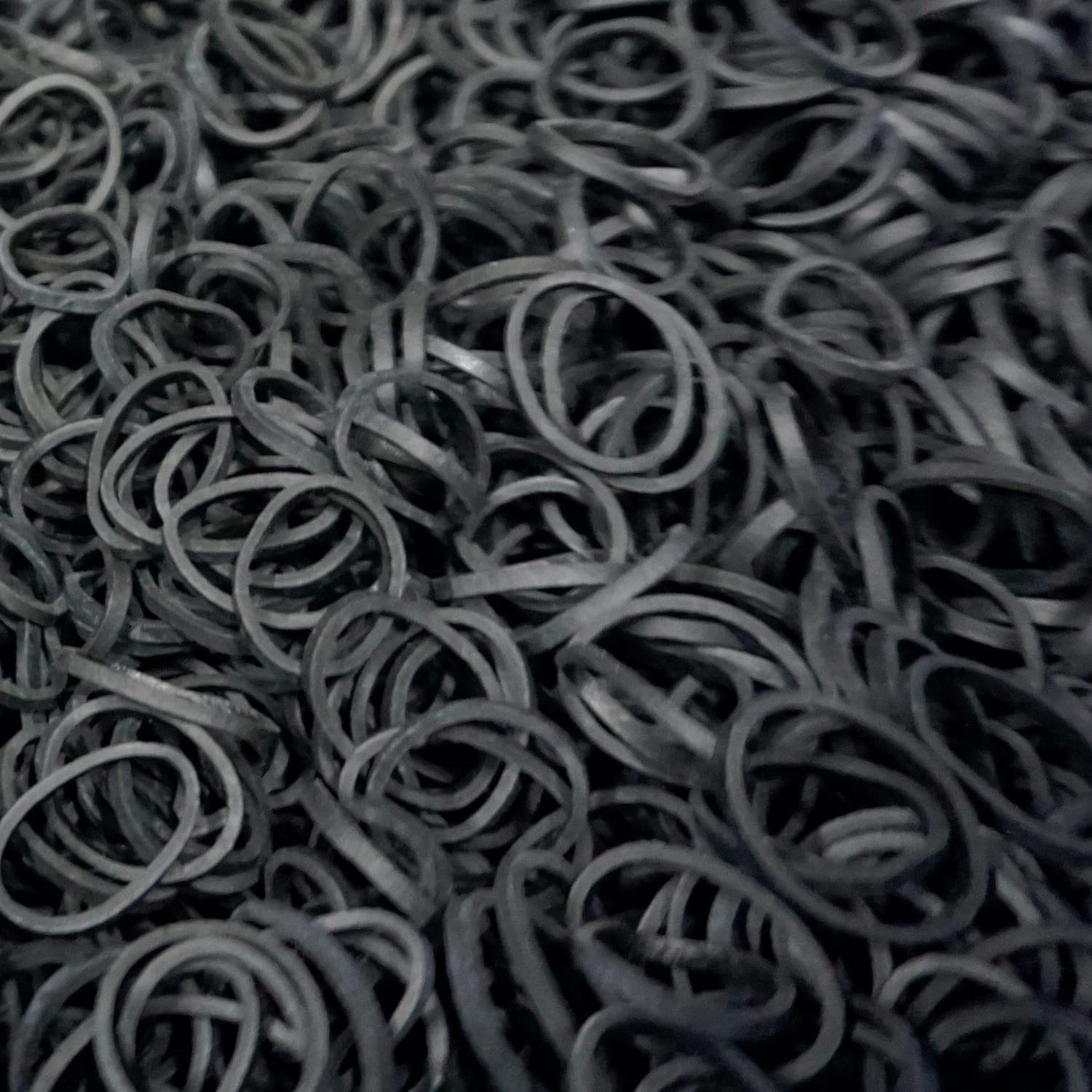 500 Count Rubber Bands in Re-closable Container for Ponytails and Braids (Black): Beauty