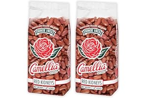 Camellia Brand Dried Red Kidney Beans – Premium Non-GMO Dry Beans for Red Beans and Rice, High Protein Plant-Based Food for Chili, Soups, Salads, Meal Prep, and Cajun Cooking 1 Pound (Pack of 2)