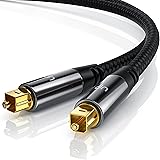 Uplink - 5m Optisches Toslink Kabel (S/PDIF Audio-Kabel) | Platinum Serie - Voll-Metallstecker / Nylonummantelt | LWL (Lichtwellenleiter) | 6mm Kabeldurchmesser | unverf&auml;lschte 1:1 Digital-&Uuml;bertragung | Home Entertainment / HiFi / TV / Konsolen / Media Center