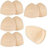 SERMICLE Waterproof Swimsuit Bra Pad Inserts 4 Pairs, Push up Bra Pads Sewn Padded for Bikini Sports Bra A/B or C/D,D/E Cup