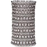 YACQ Women's Multilayer Wide Stretch Cuff Bracelets Fit Various Wrist Sizes - Soft Elastic Band - Lead & Nickle Free