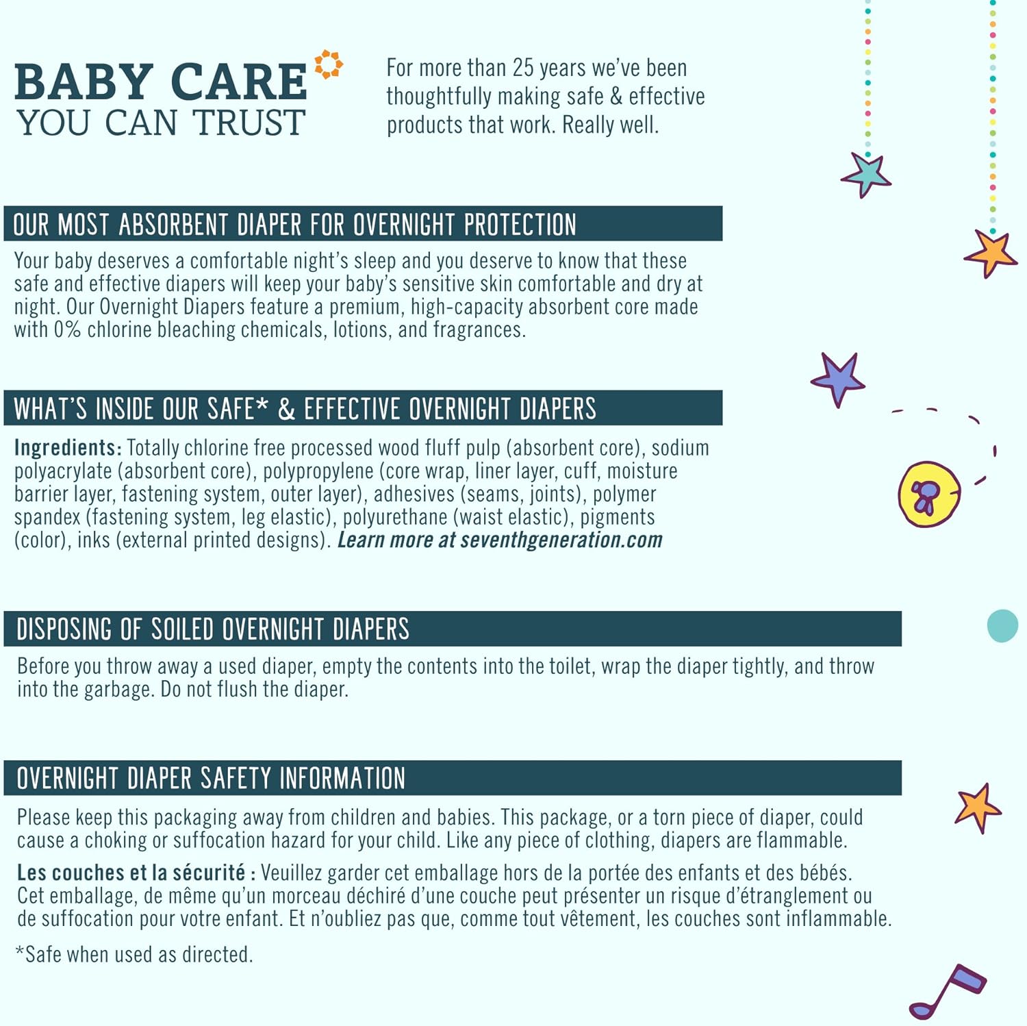 seventh generation overnight diapers size 3