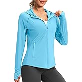 G Gradual Women's UPF 50+ Sun Protection Hoodie Jacket Lightweight Zip Up Jackets Long Sleeve Shirts for Women Hiking Outdoor
