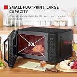 Toshiba Black Mirror Microwave 20L 800W 11 Power Levels One Touch Auto Menus view 2