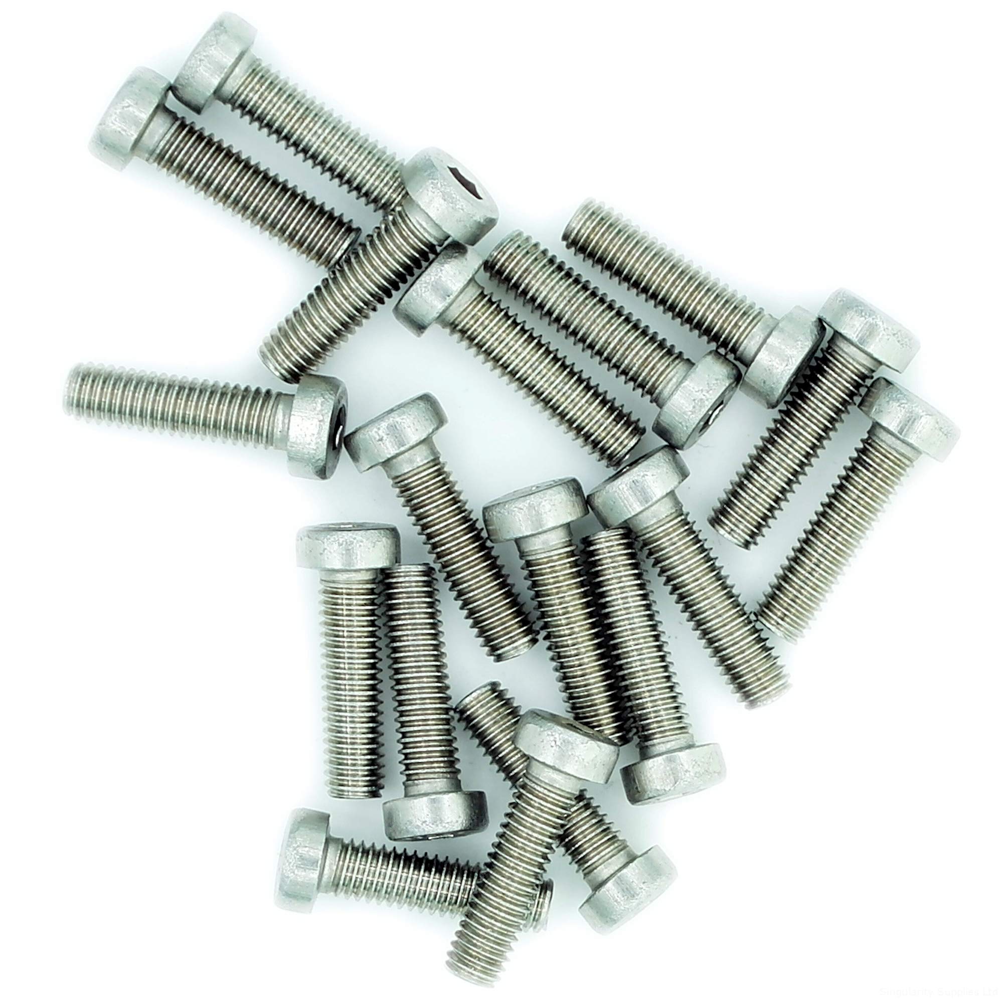 M6 (6mm x 6mm) Hex Socket Cap Screw (Bolt) (Low Head) - Stainless Steel (A2) (Pack of 20)