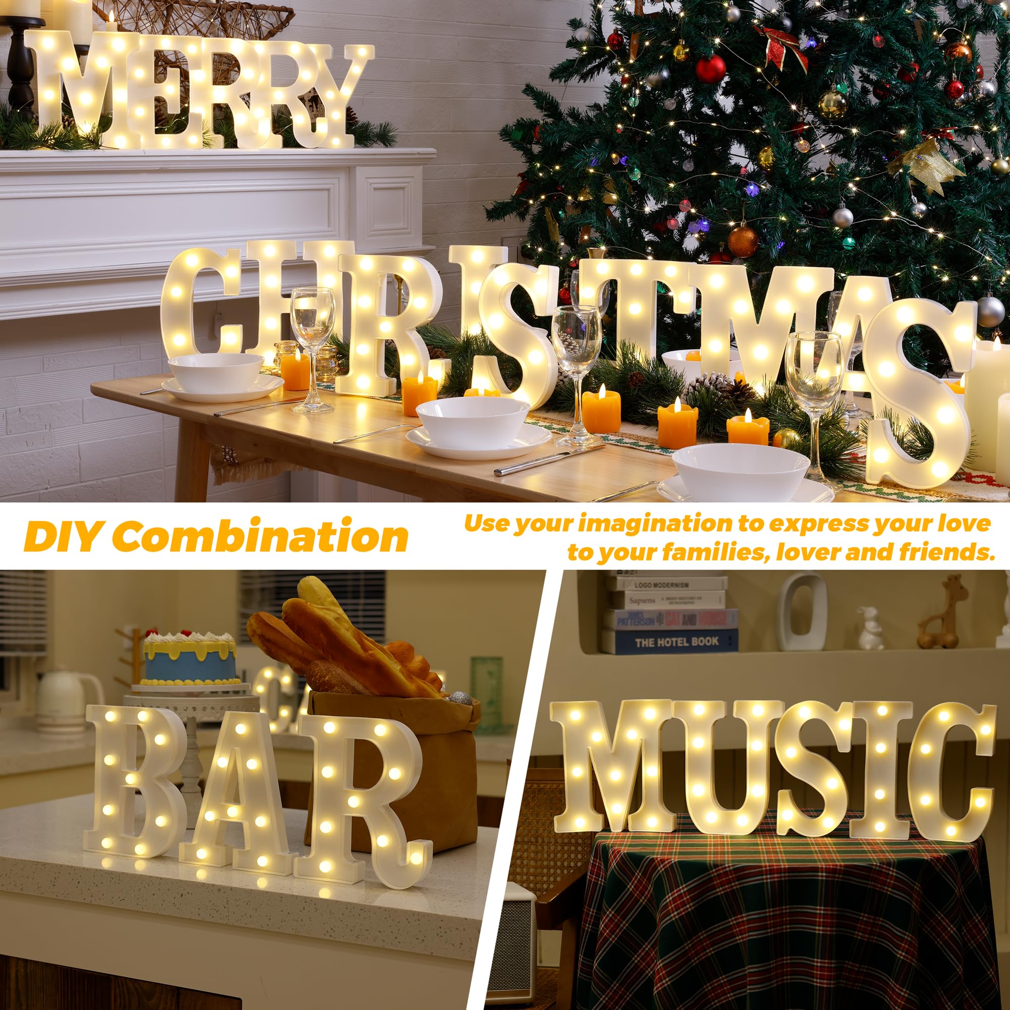 TRONSBOO LED Marquee Sign Light Up