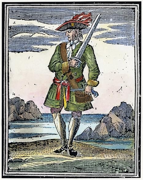 Amazon Co Jp 海賊 ジョン ラカム 1725 海賊も知る カリコ ジャック 英語 ウッドカット 1725 ポスター プリント 18 X 24 Home Kitchen