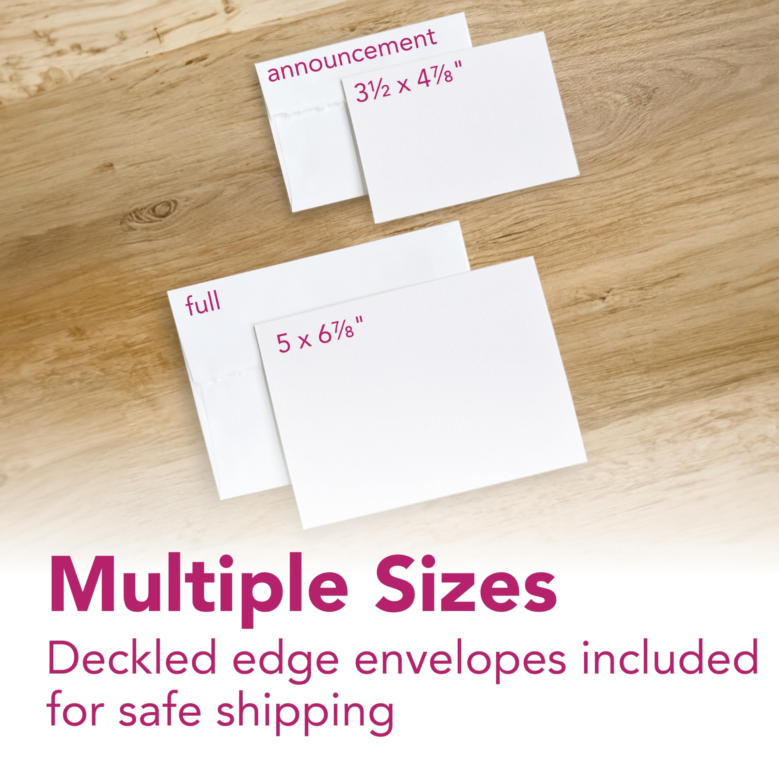 Strathmore 300 Series Watercolor Cards, Announcement Size, 3.5x4.875 inches, 6 Cards & Envelopes - Blank Greeting Cards for Weddings, Events, Birthdays, Holidays