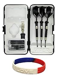Sure Grip Viper Black Soft Tip Darts with Dart Case
