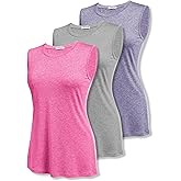COOrun Women's Sleeveless Athletic Yoga Tank Tops Pack of 3