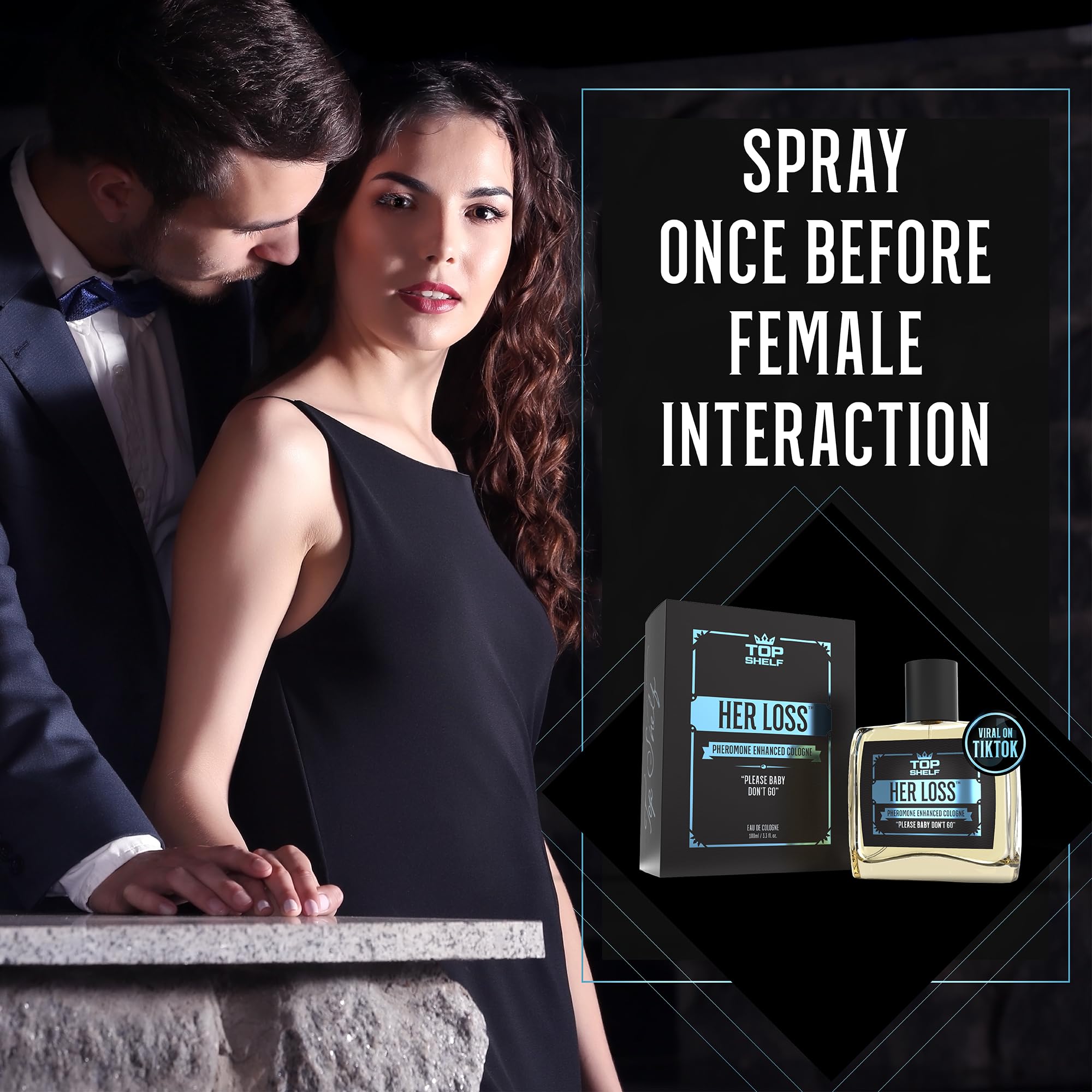 Her Loss - Pheromone Cologne for Men | Raw Attraction & Confidence | Men’s Long-Lasting Pheromones Spray | Feromonas Perfume | Made in USA | 100ml