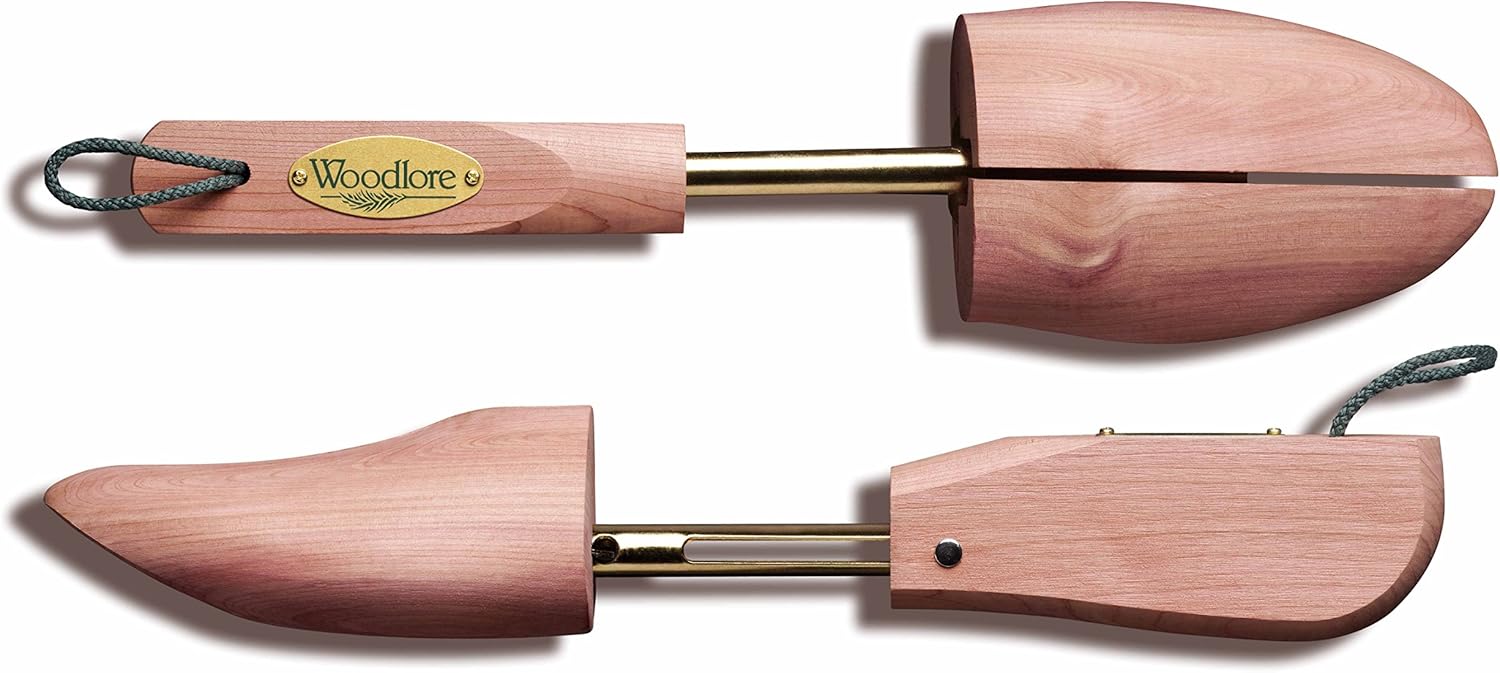 Woodlore Shoe Trees for Men 2 - Pack Of Men's Adjustable Aromatic Red Cedar Shoe Trees (for 2 pairs of shoes) - MADE IN USA: Shoes