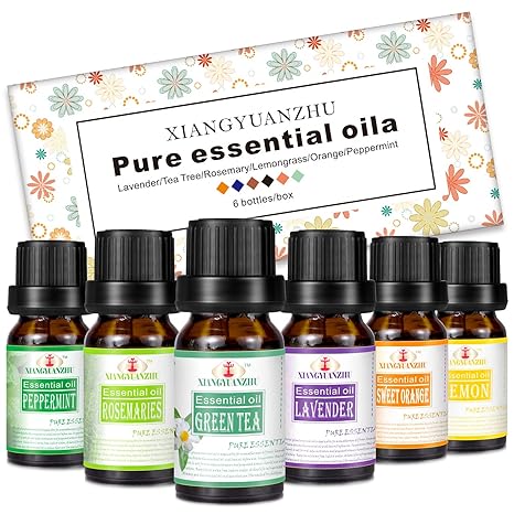 Ätherische Öle Set Aromatherapie Öle Geschenk Set Lavendel, Pfefferminze, Zitrone, Eukalyptus, Rosmarin, Pampelmuse, Zimt, Be
