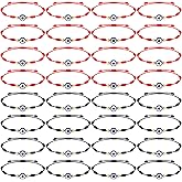 32 Pieces Evil Eye Bracelets Adjustable Evil Eye String Knot Bracelet Good Luck Amulet Bangle Braided Rope Charm Strand for Women Men