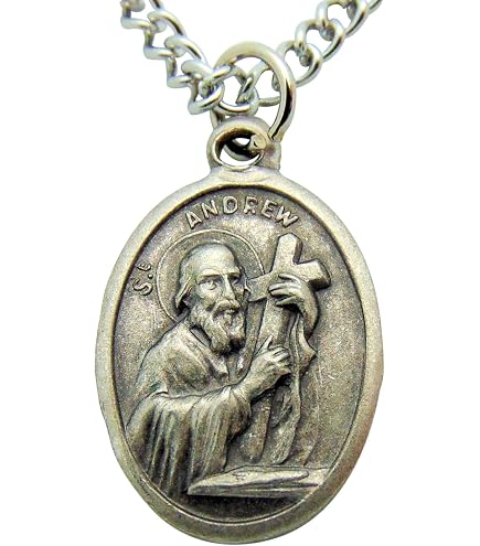 Amazon.com: Sterling Silver St. Peter the Apostle Oval Medal CZ