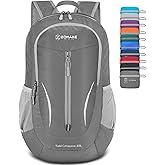 ZOMAKE Ultra Lightweight Packable Backpack 25L, Foldable Hiking Backpacks Water Resistant Small Folding Daypack for Travel(Dimgray NEW)
