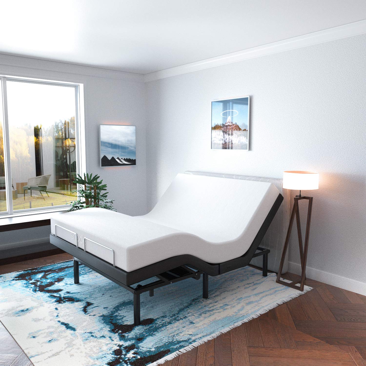 Buy SNODE Adjustable Bed Base Frame (Queen Size) Smart Electric Bed