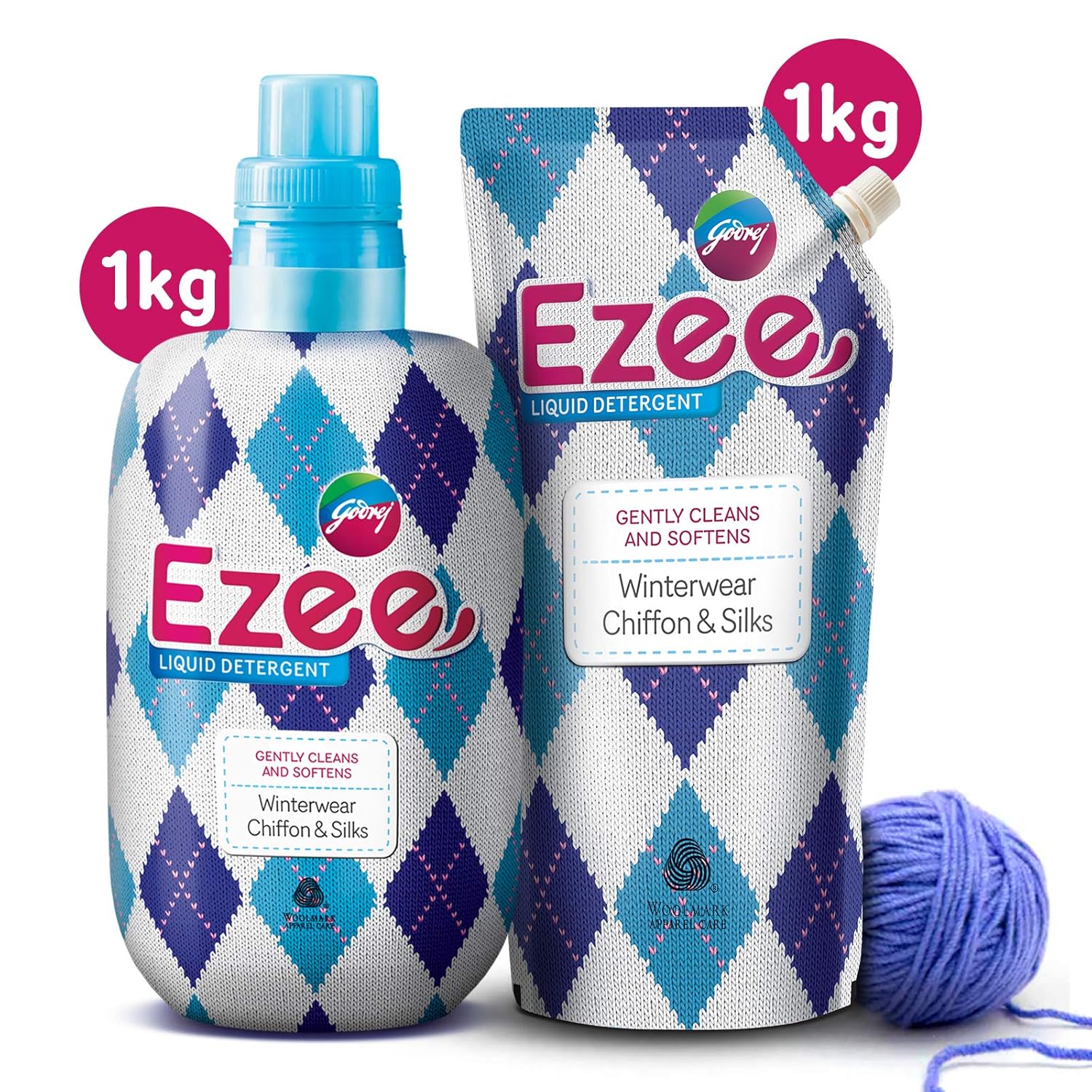 Godrej Ezee Liquid Detergent Winterwear, Chiffon & Silks 2kgs (1 bottle + 1 refill) Rs 288 At