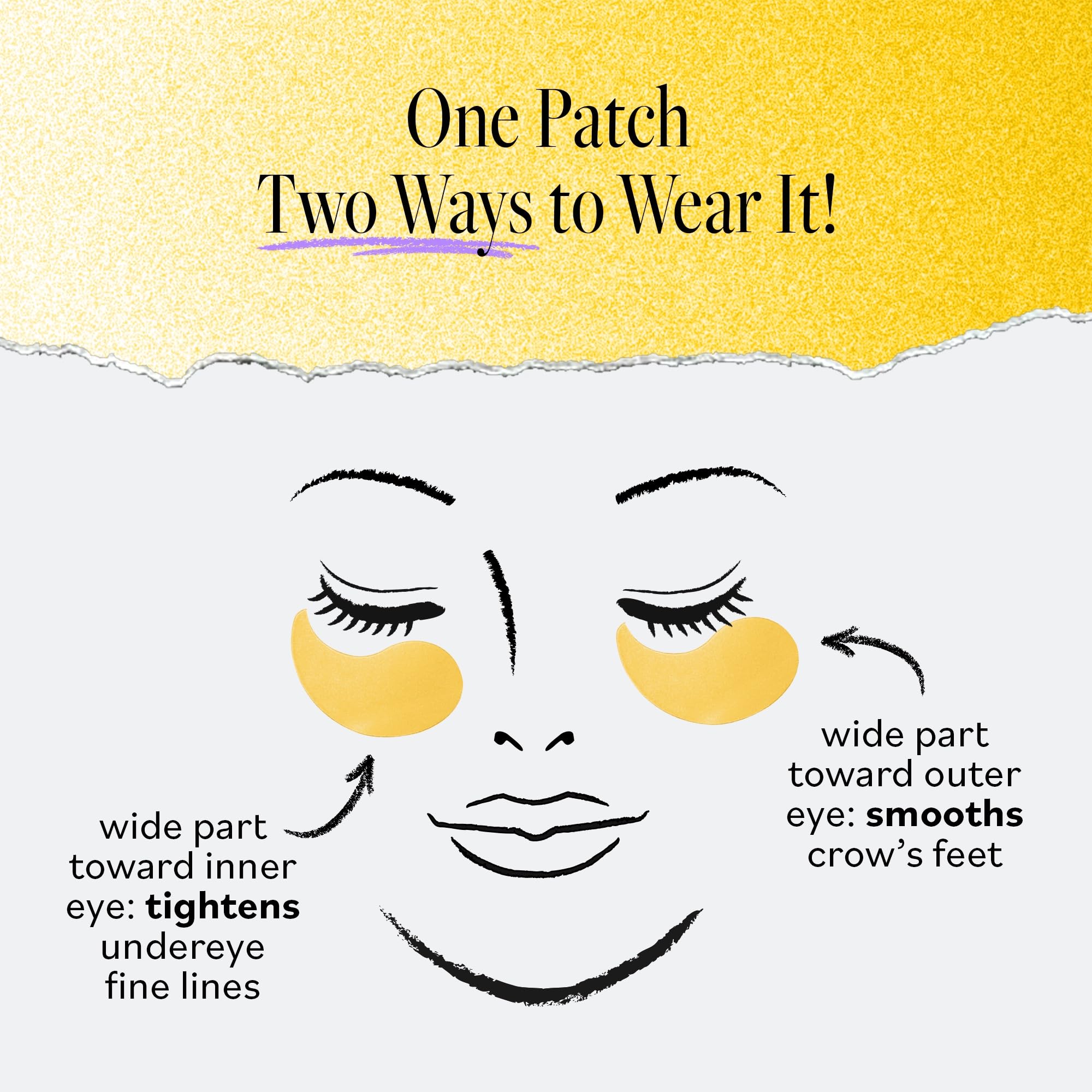 Derma E Vitamin C Bright Eyes Hydro Gel Under Eye Patches for Dark Circles (60 Ct, 30 Pairs) Allantoin, Caffeine & Vitamin B3, Collagen Eye Patches for Fine Lines, Wrinkles, Dark Circles & Puffy Eyes