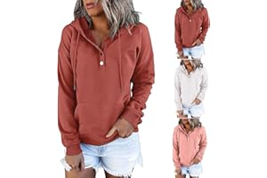 SMIDOW Dressy Casual Hoodies For Women Long Sleeve Pullover Tops Drawstring Hooded Sweatshirts Fall Fashion Outfits 2023
