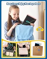 TEKFUN 2 Pack LCD Writing Tablet 8.5in Colorful Doodle Board Blue Pink Kids view 9