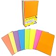 4A Sticky Notes,5 x 8 Inches,Large Size,Neon Assorted,Lined,8 Colors,Self-Stick Notes,50 Sheets/Pad,8 Pads/Pack,400 Sheets/Pack,4A 5088-N-L