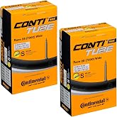 Continental Race 28 Wide 700x25-32 Bike Inner Tubes, 60mm Presta, 2 Pack | Fits 700x25c, 28c and 32c Tires | Long Stem for Deeper Rims | Fit One, Carry a Spare | Removable Core