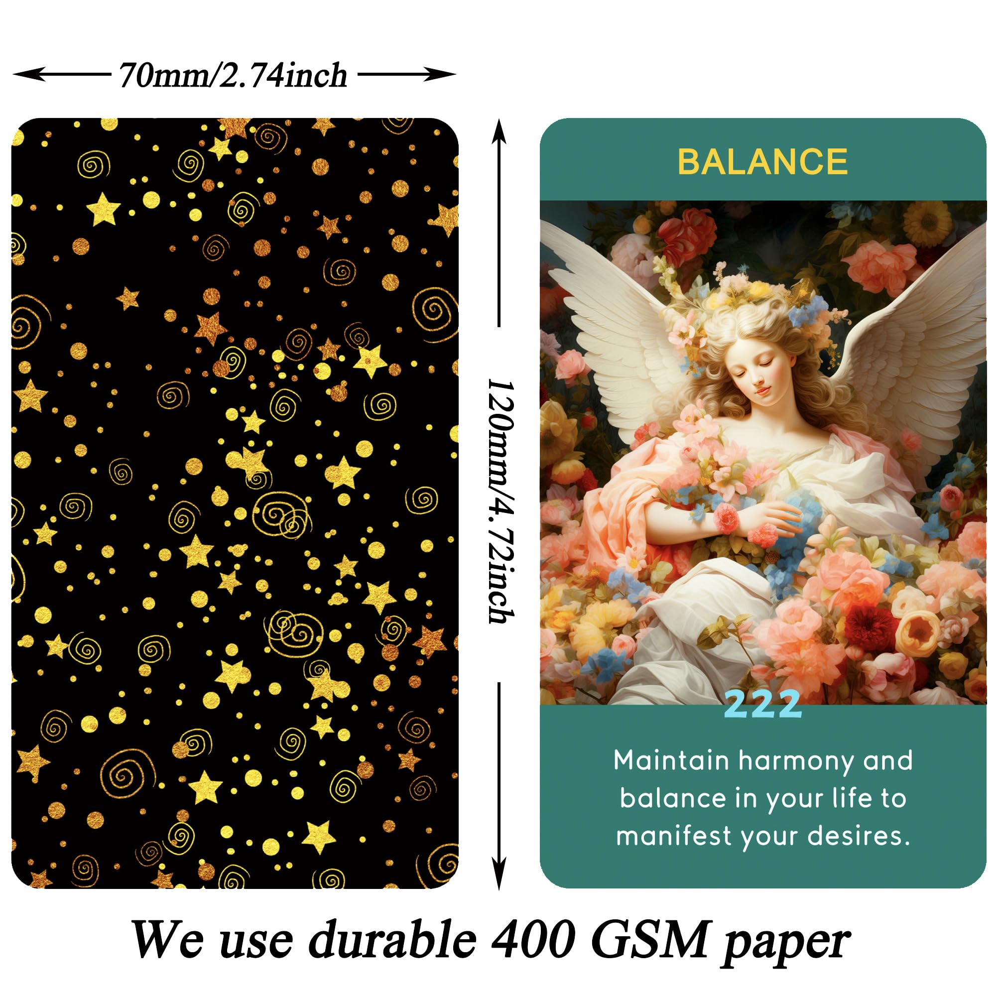 Angel Numbers Oracle Cards, Oracle Cards for Beginners, Enhance Your Spiritual Journey with The Angel Number Affirmation Cards