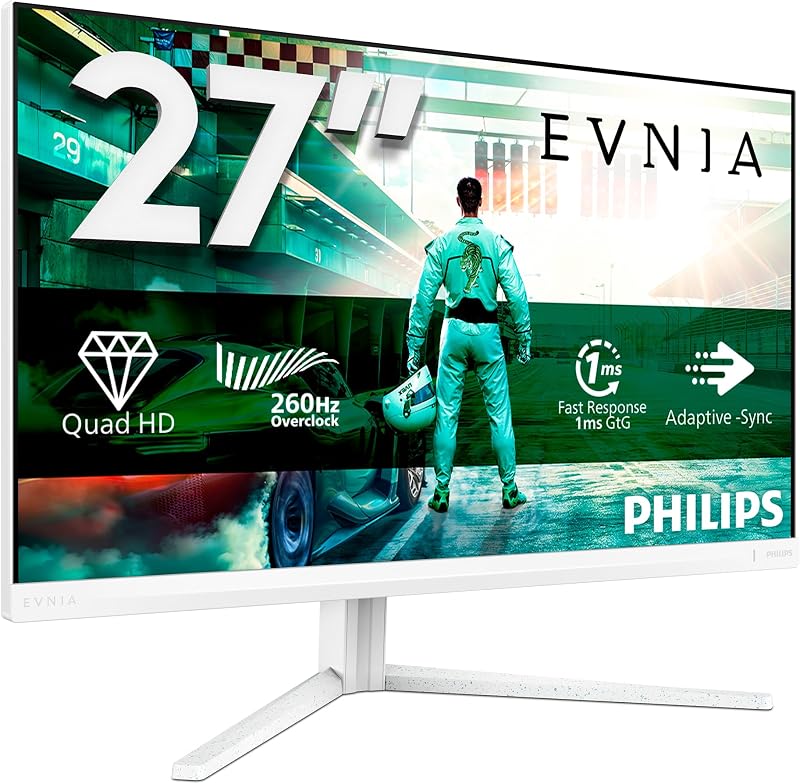 Philips 27M2N3501PA 27 Inch WQHD 260Hz Fast IPS HDR10 G-Sync White