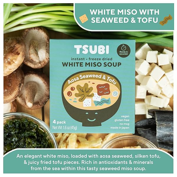 TSUBI SOUP, SOUP MISO WHITE SEAWEED TOFU, 1.6 OUNCE